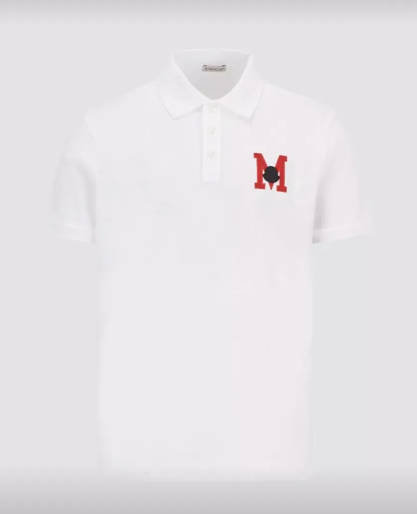 MONCLER Polo Shirt with Embroidered Monogram