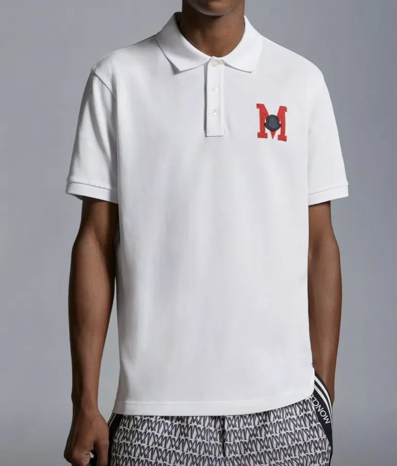 MONCLER Polo Shirt with Embroidered Monogram