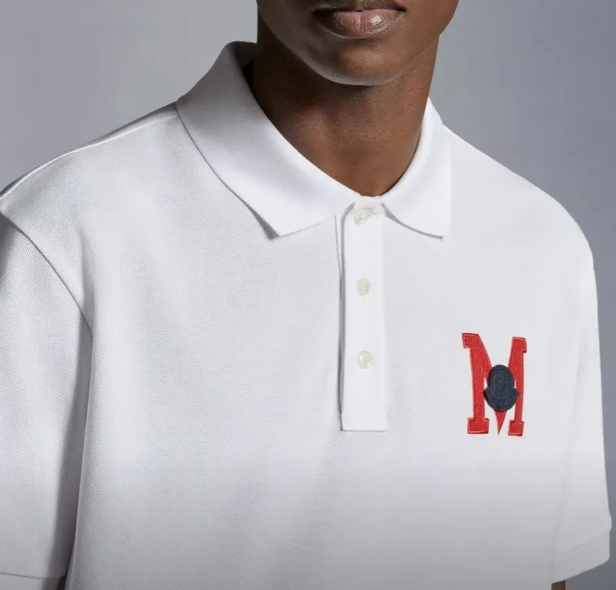 MONCLER Polo Shirt with Embroidered Monogram