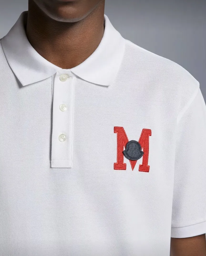 MONCLER Polo Shirt with Embroidered Monogram