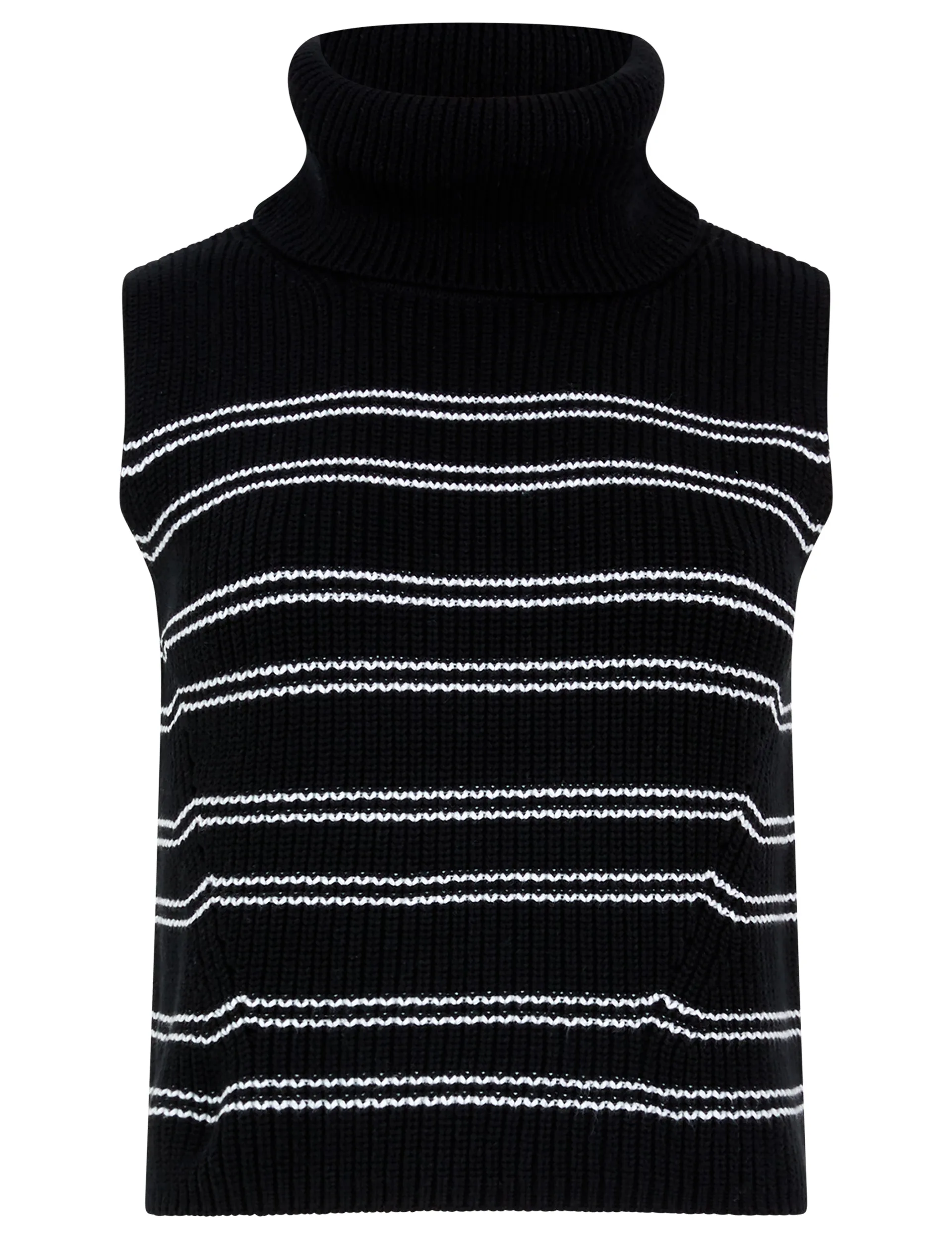 Mozart Striped Sleeveless Crop Top