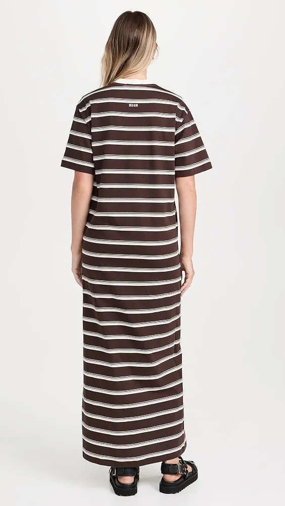 MSGM   Stripe Polo Dress 