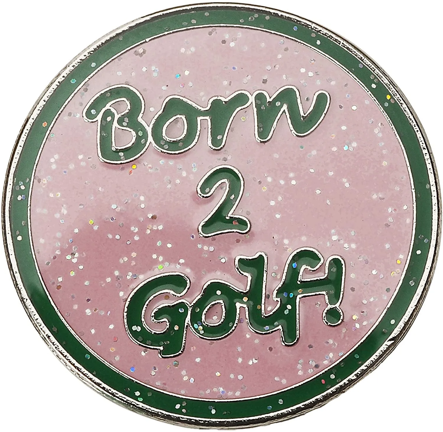 Pink Born 2 Golf Glitzy Hat Clip/Marker by Navika