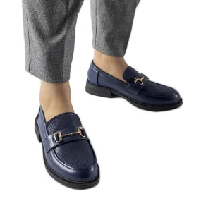 Gennaro Navy Blue Moccasins