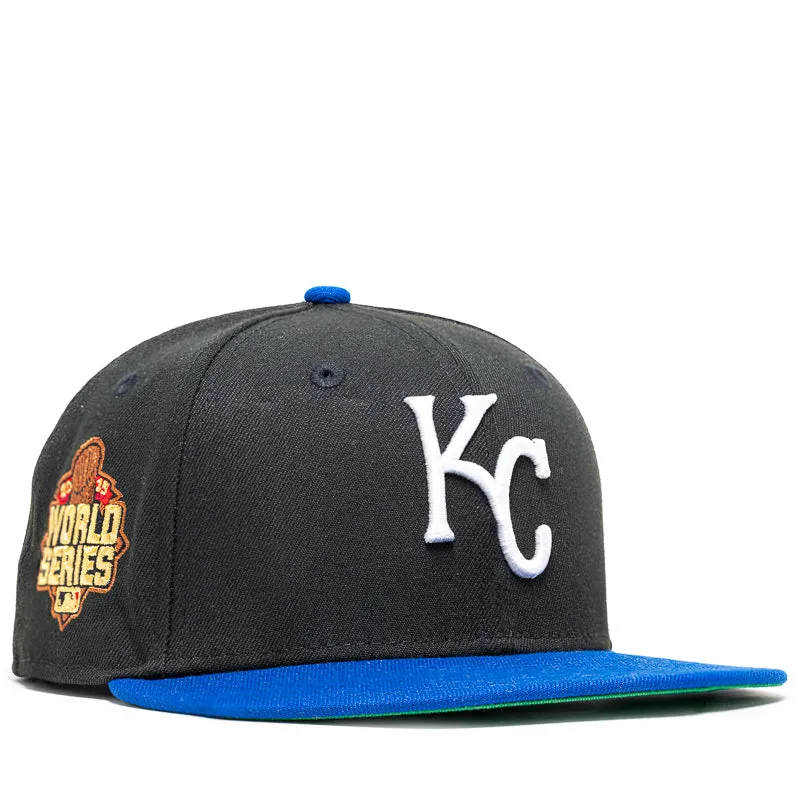 New Era x Politics Kansas City Royals 59FIFTY Fitted Hat - Black/Light Royal