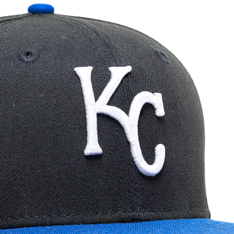 New Era x Politics Kansas City Royals 59FIFTY Fitted Hat - Black/Light Royal