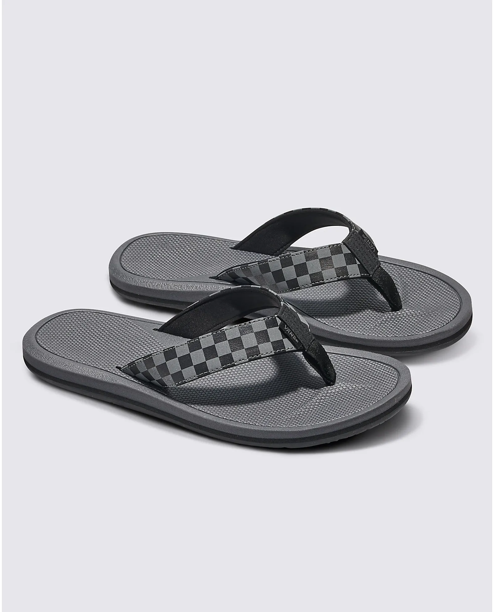 Synthetic Checkerboard Black/Pewter Sandals