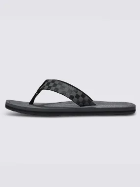 Synthetic Checkerboard Black/Pewter Sandals