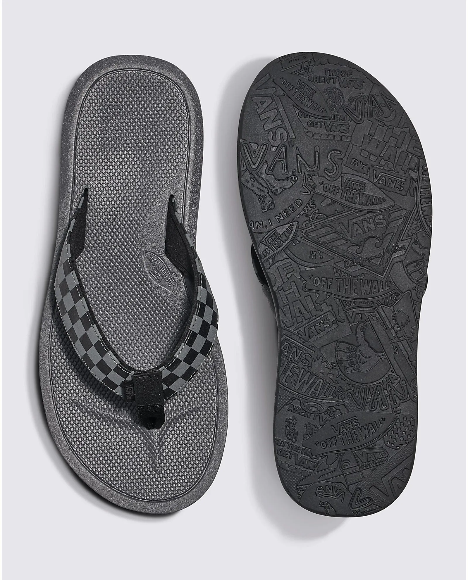 Synthetic Checkerboard Black/Pewter Sandals