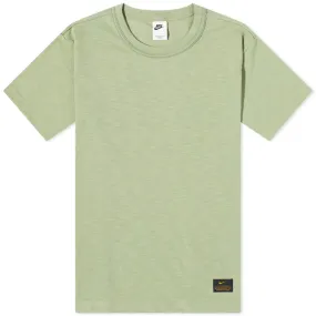 Nike Life Short Sleeve Knit Top Oil Green Neutral Olive