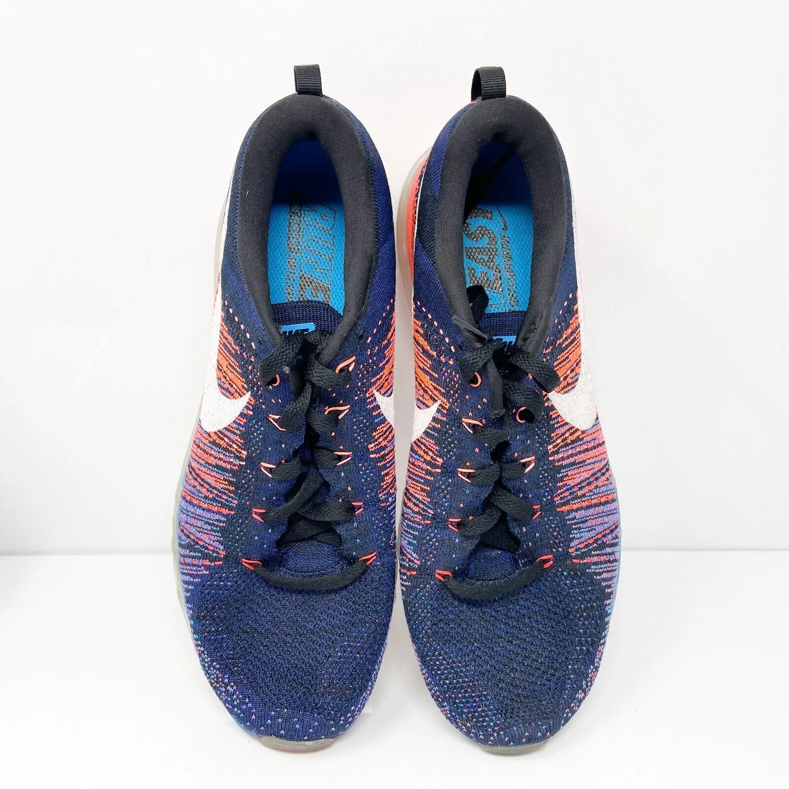 Nike Mens Flyknit Air Max 620469-008 Blue Running Shoes Sneakers Size 10