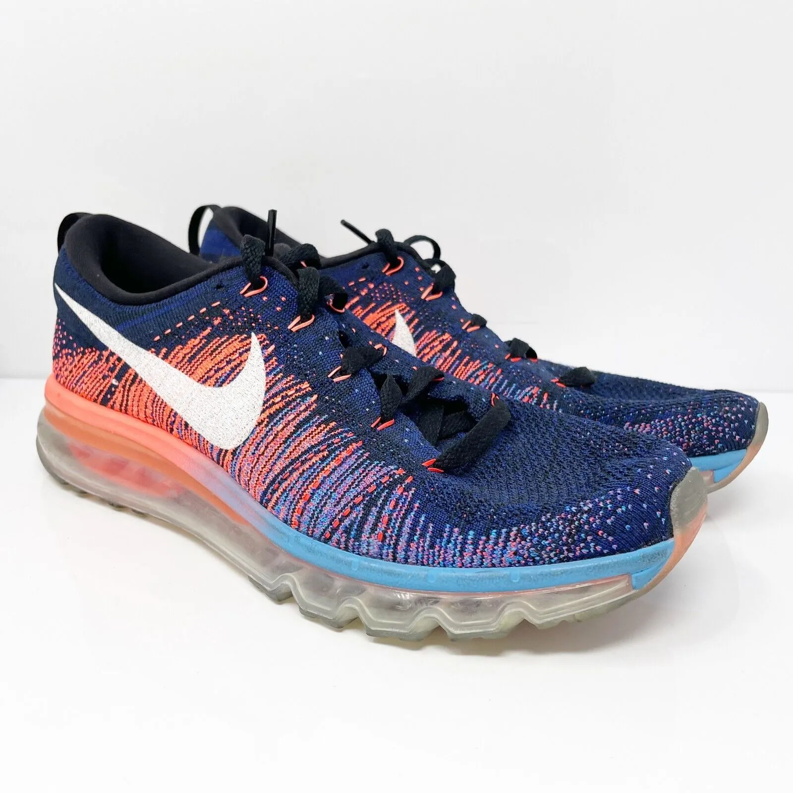 Nike Mens Flyknit Air Max 620469-008 Blue Running Shoes Sneakers Size 10