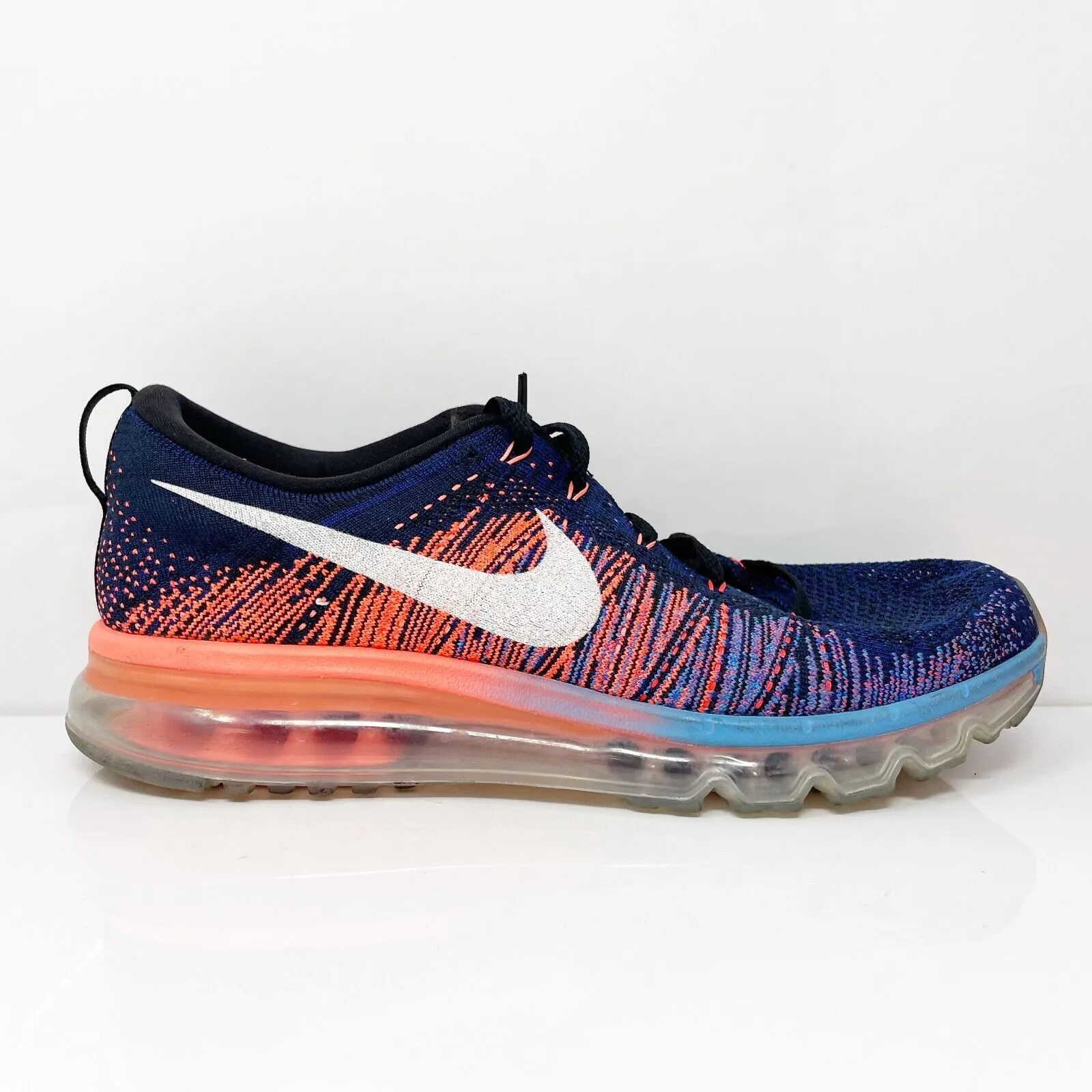 Nike Mens Flyknit Air Max 620469-008 Blue Running Shoes Sneakers Size 10