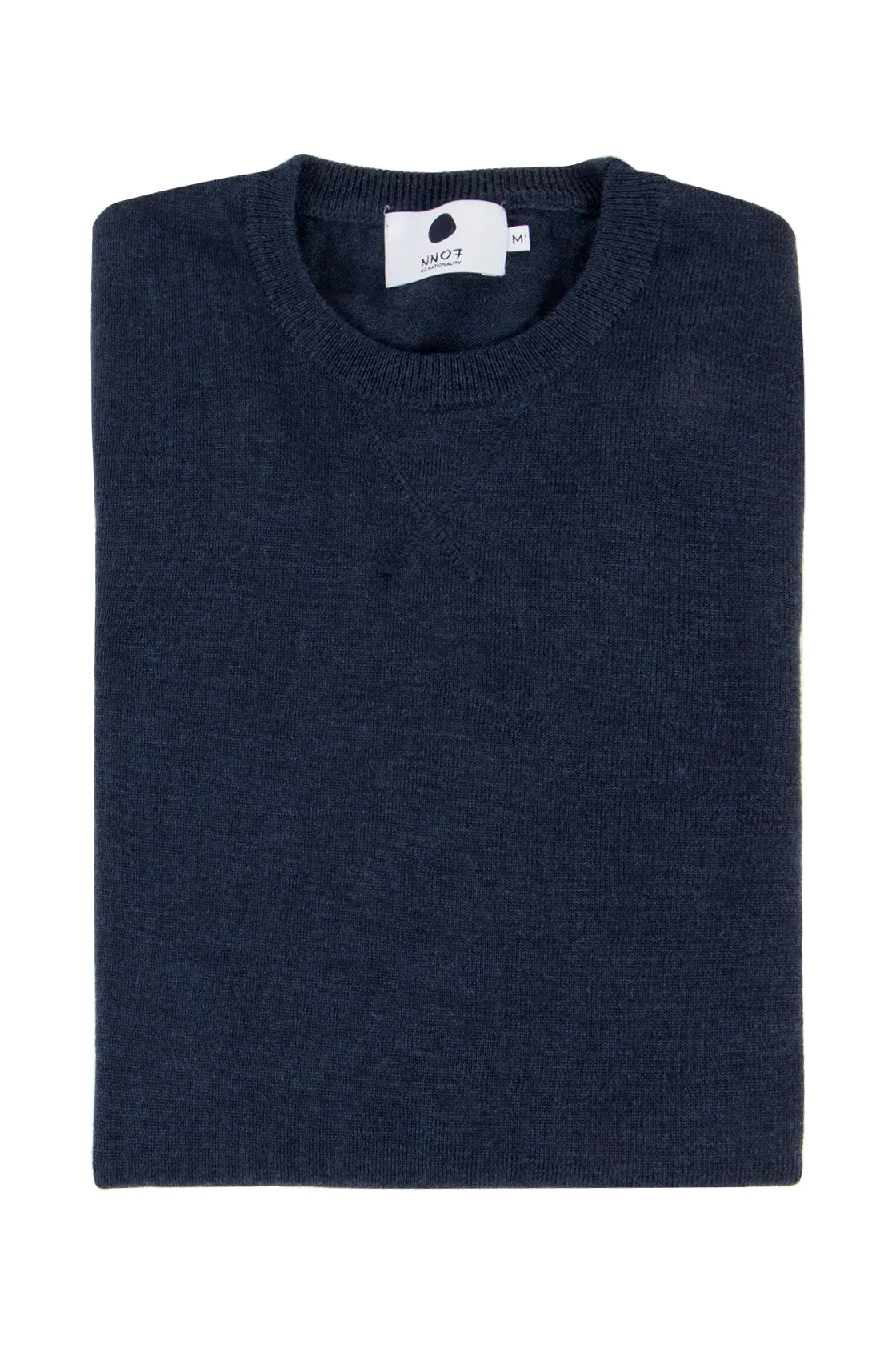 NN07 Barca Fine Navy Wool Crew Knit