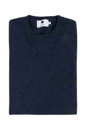 NN07 Barca Fine Navy Wool Crew Knit