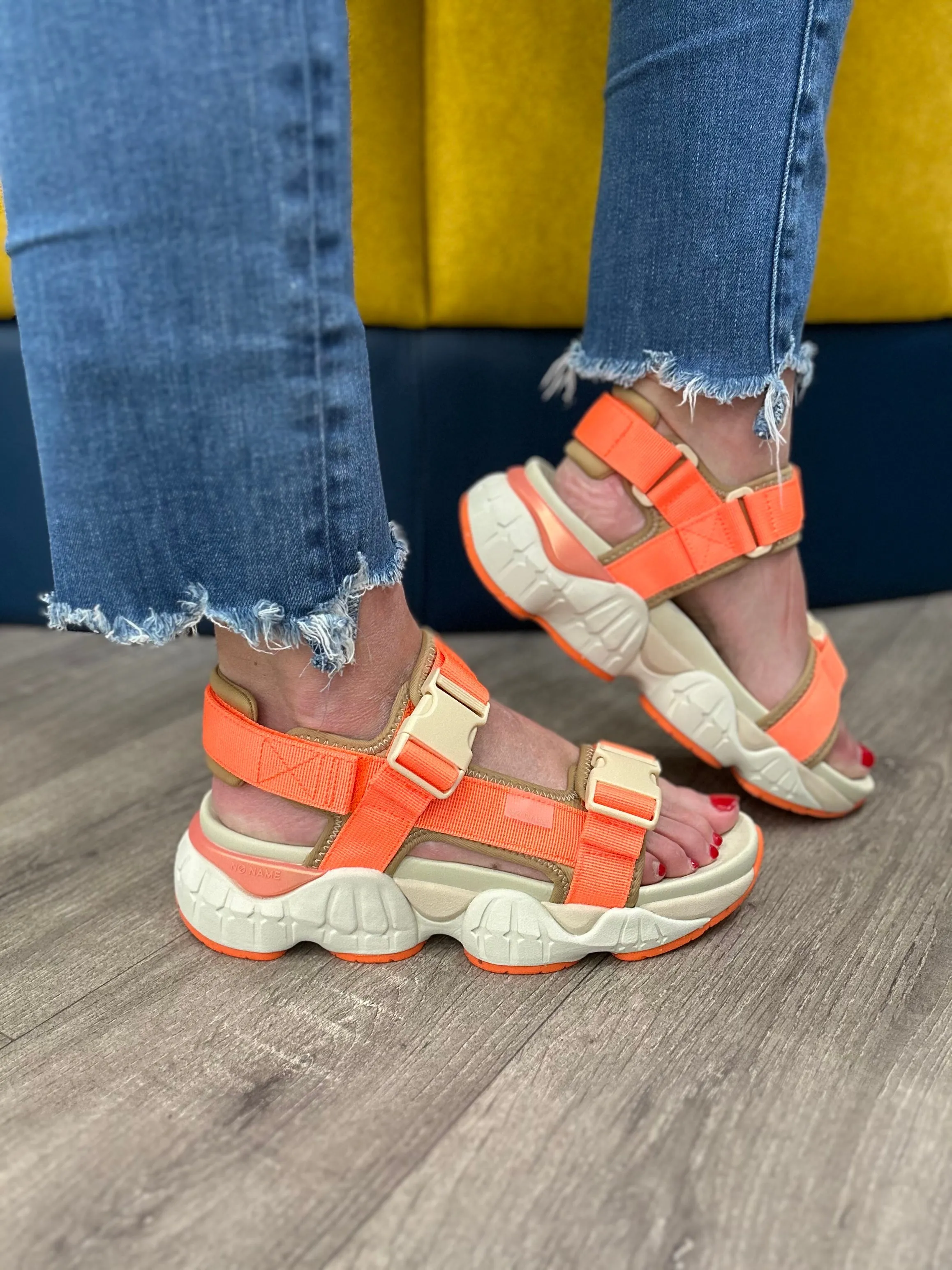 Orange Fluo No Name Krazee Sandal