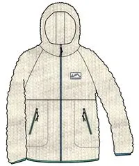 Eco-Friendly Oatmeal Sherpa Fleece Full Zip Jacket - North Coast 2.0