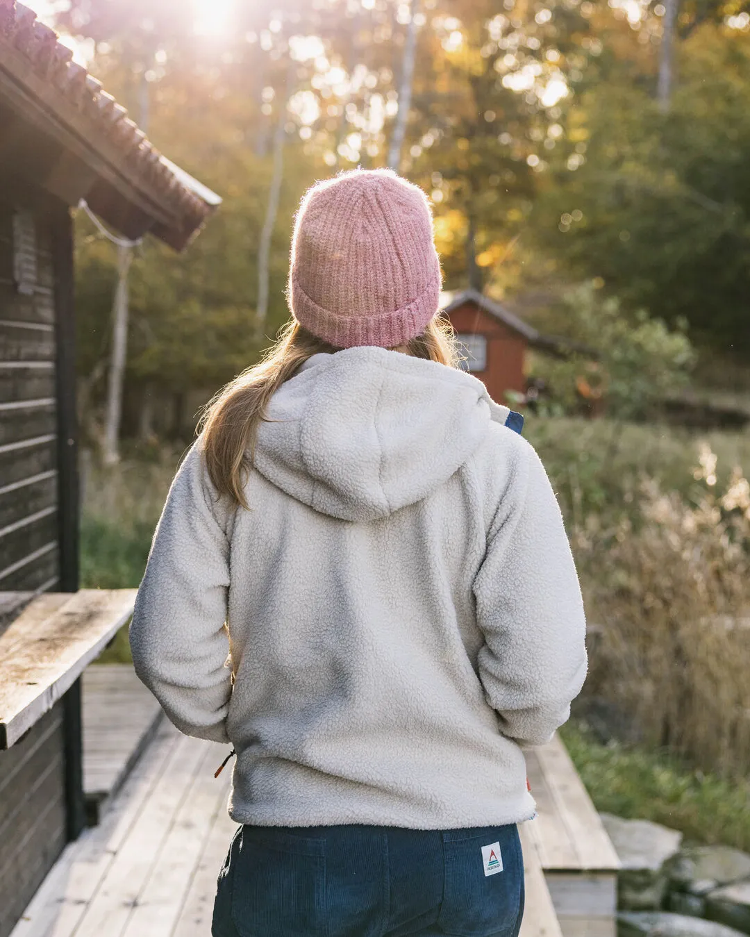 Eco-Friendly Oatmeal Sherpa Fleece Full Zip Jacket - North Coast 2.0