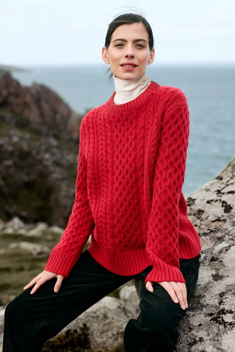 Nuthatch Cable Knit Merino Jumper