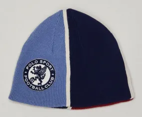 Nwt Polo Ralph Lauren Burgundy/Blue Polo Sport Football Club Skully