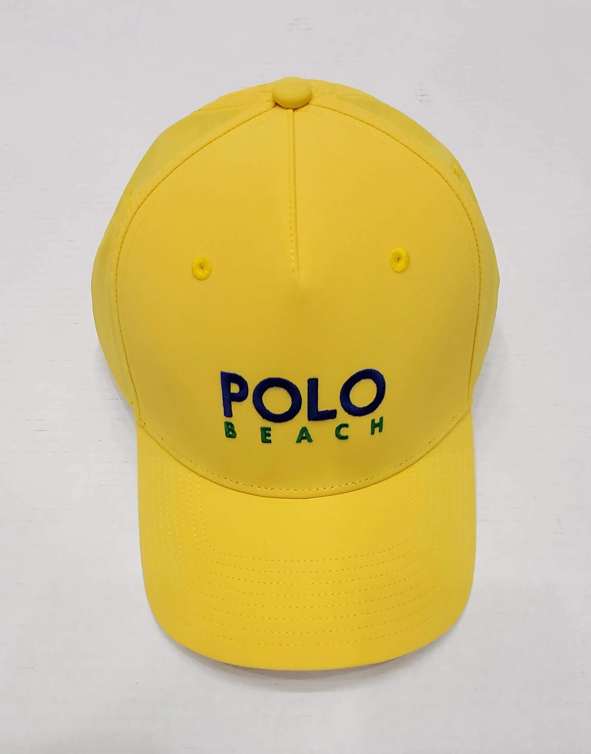 Nwt  Polo Ralph Lauren Yellow Polo Beach Adjustable Strap Back Hat