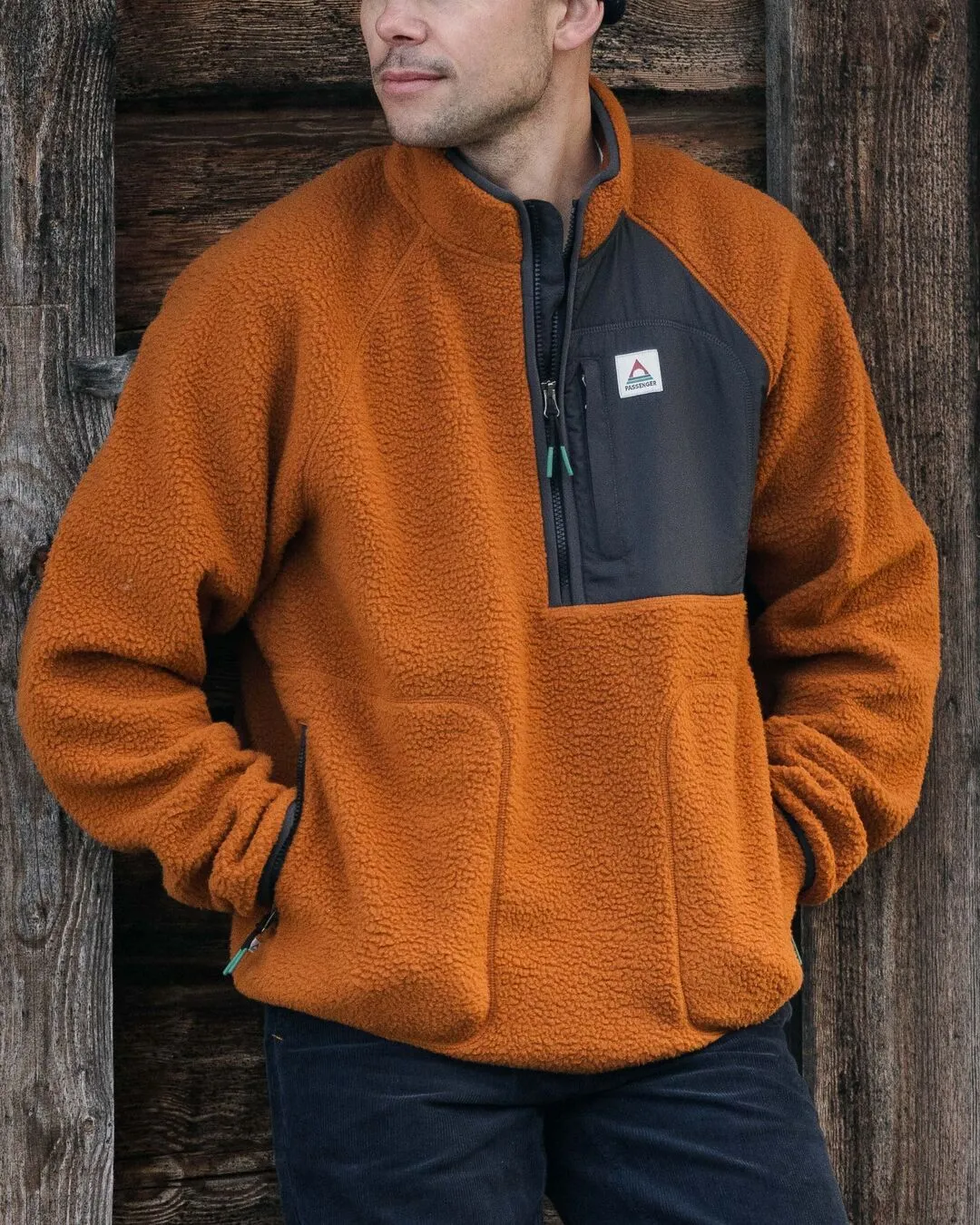 Offgrid 2.0 Half Zip Recycled Sherpa Fleece - Glazed Ginger