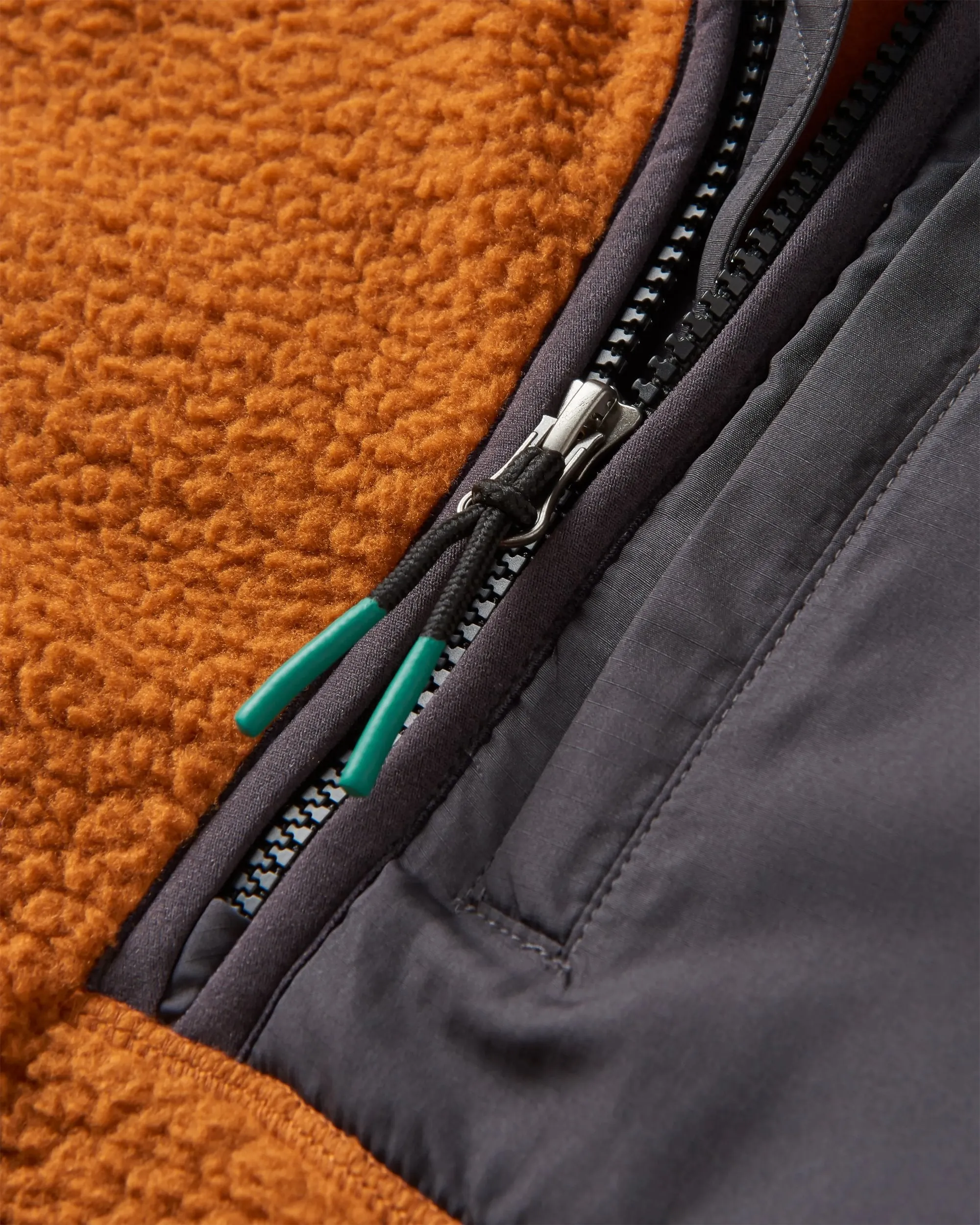 Offgrid 2.0 Half Zip Recycled Sherpa Fleece - Glazed Ginger