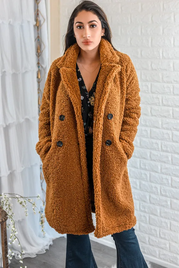 OH Teddy Baby Faux Fur Teddy Coat Camel