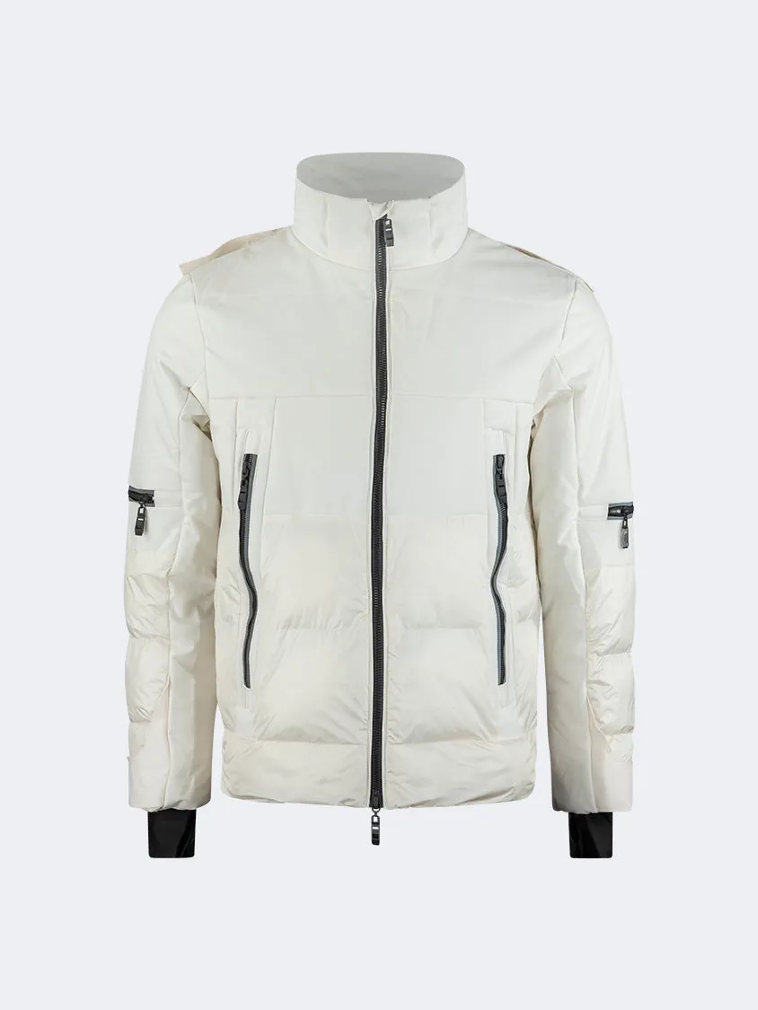 Oil And Gaz Comfortable Men Skiing Jacket White/Grey