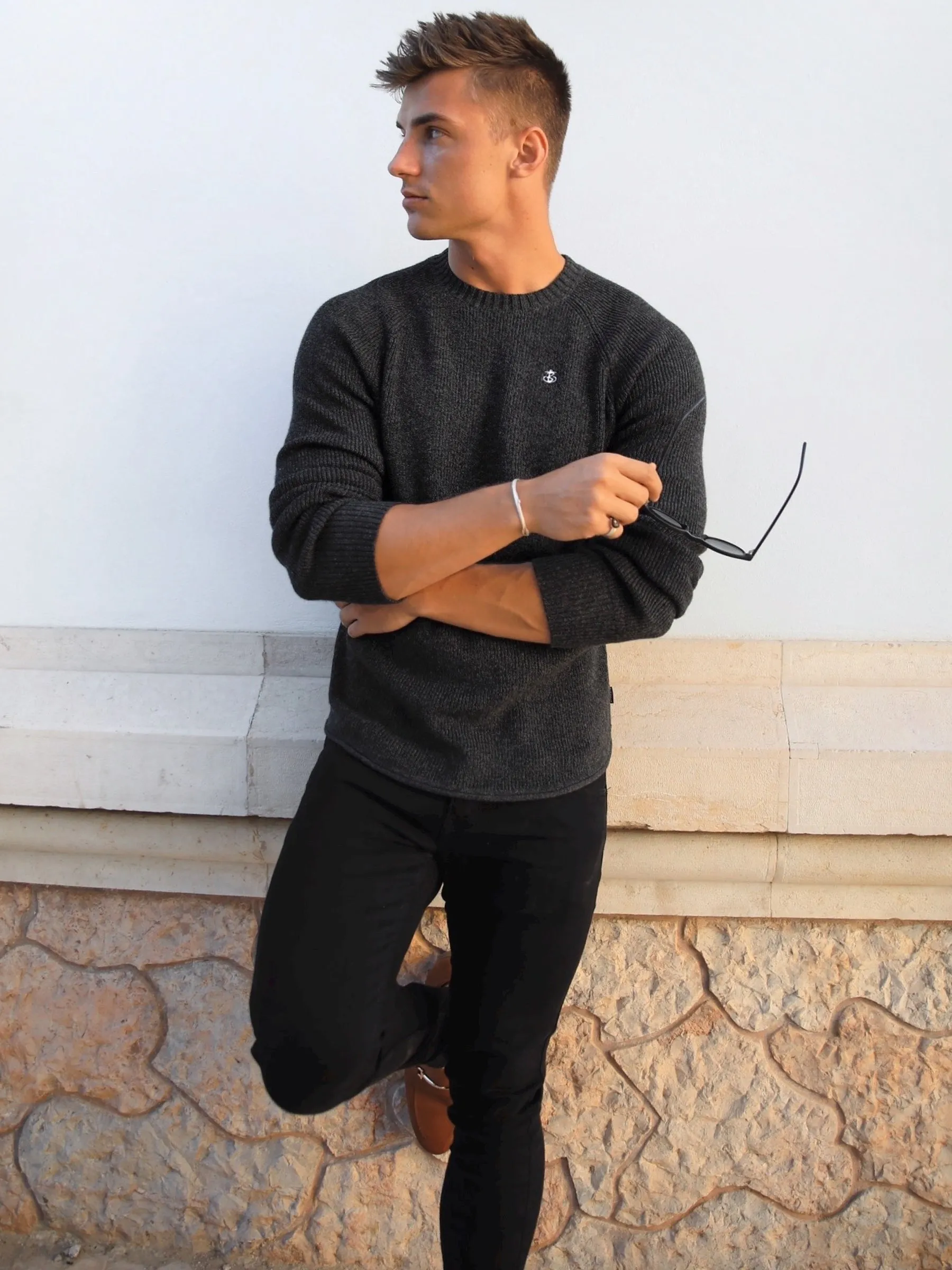 Olton Knit Jumper - Charcoal