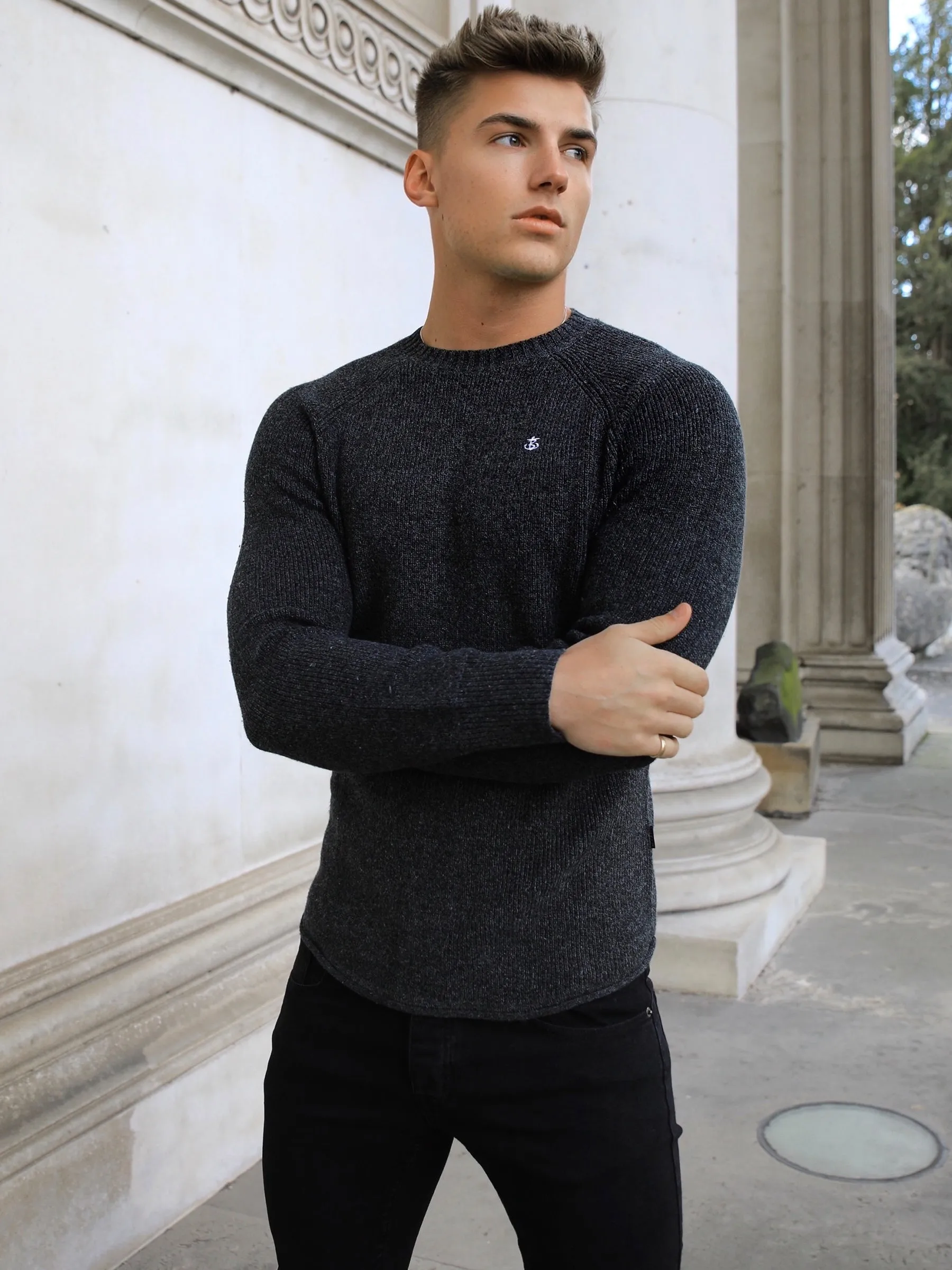 Olton Knit Jumper - Charcoal