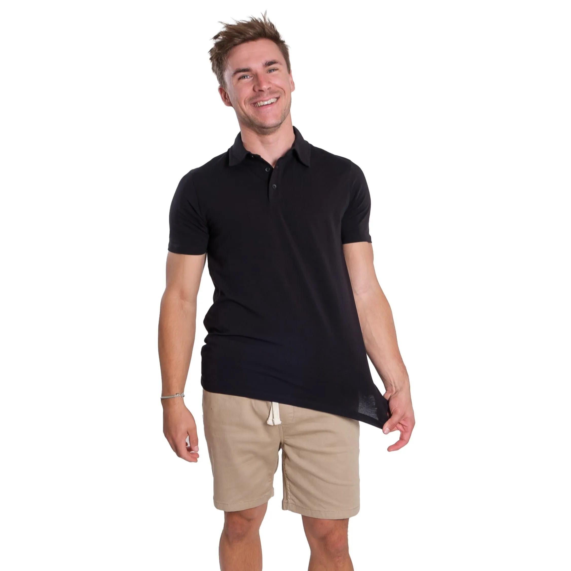 Organic Polo Shirt / Black