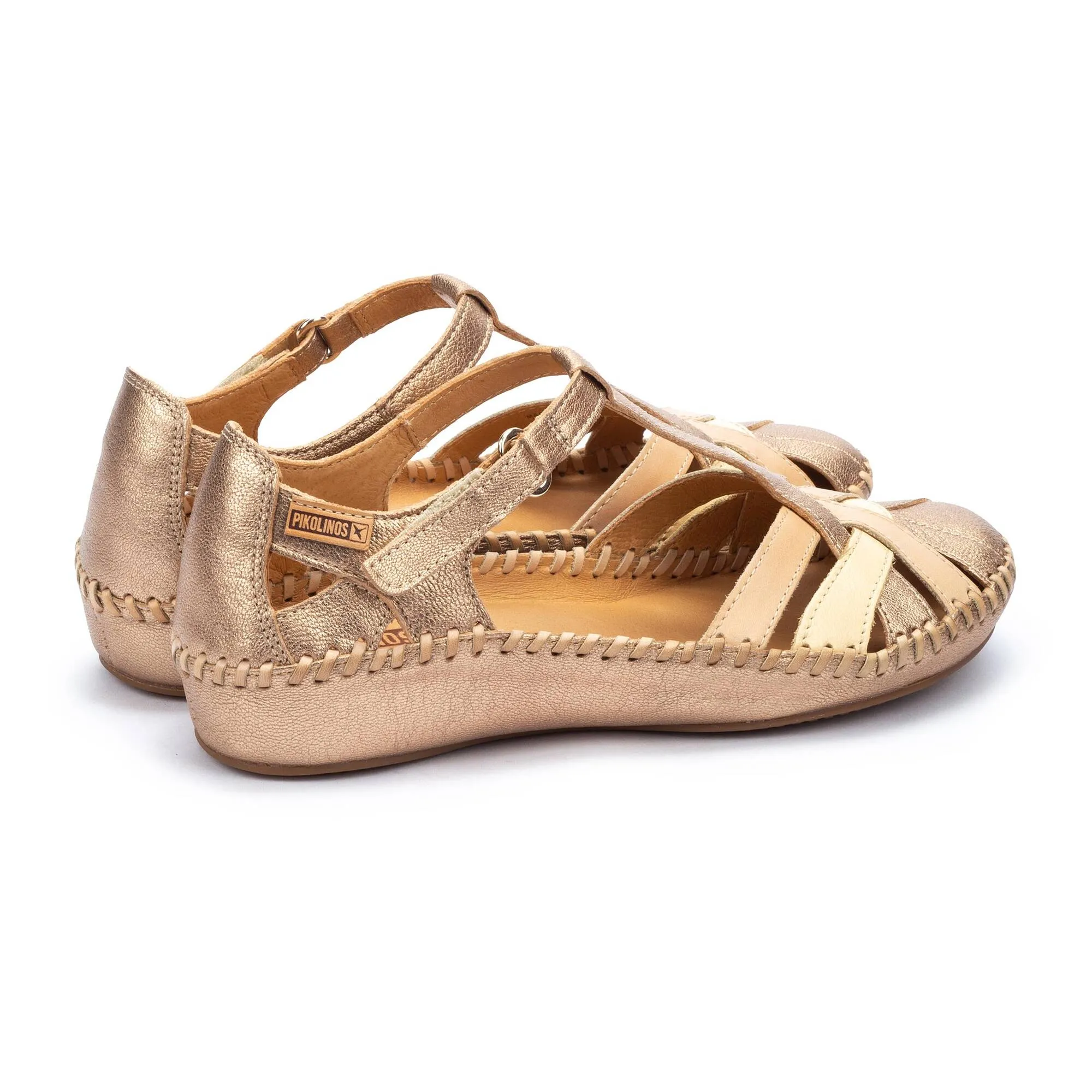 P. VALLARTA Women's metallic wedge sandals