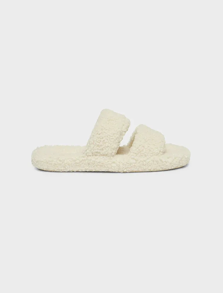 Papinelle - Boucle Strap Slides | Cream