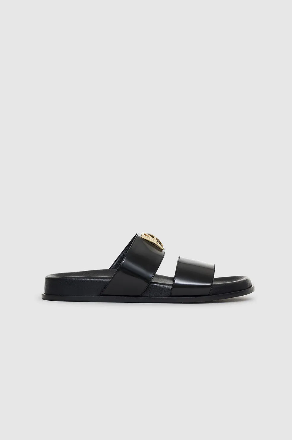 Parker Slides Monogram - High-Shine Black