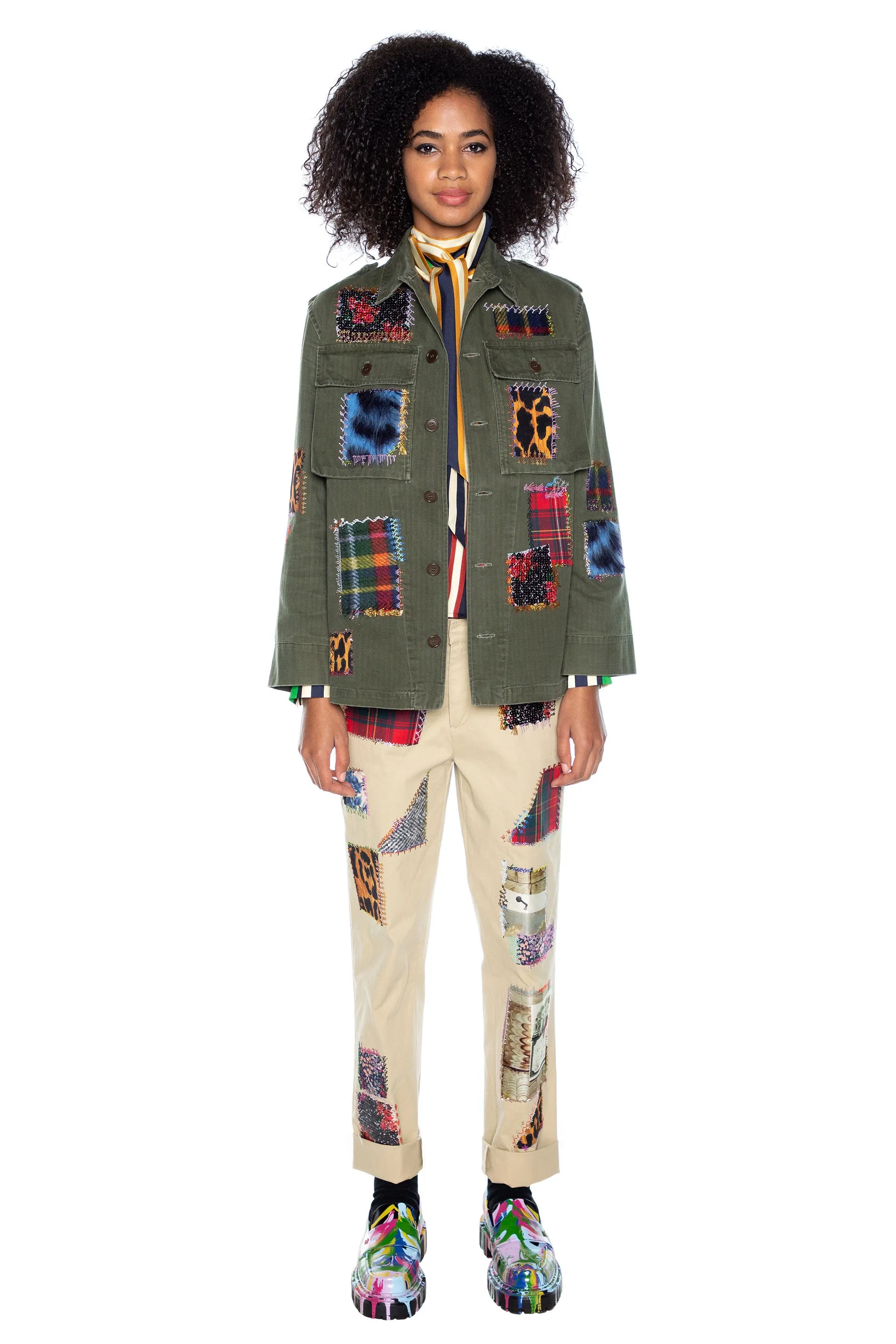 'PATCHWORK' VINTAGE FRENCH MILITARY JACKET