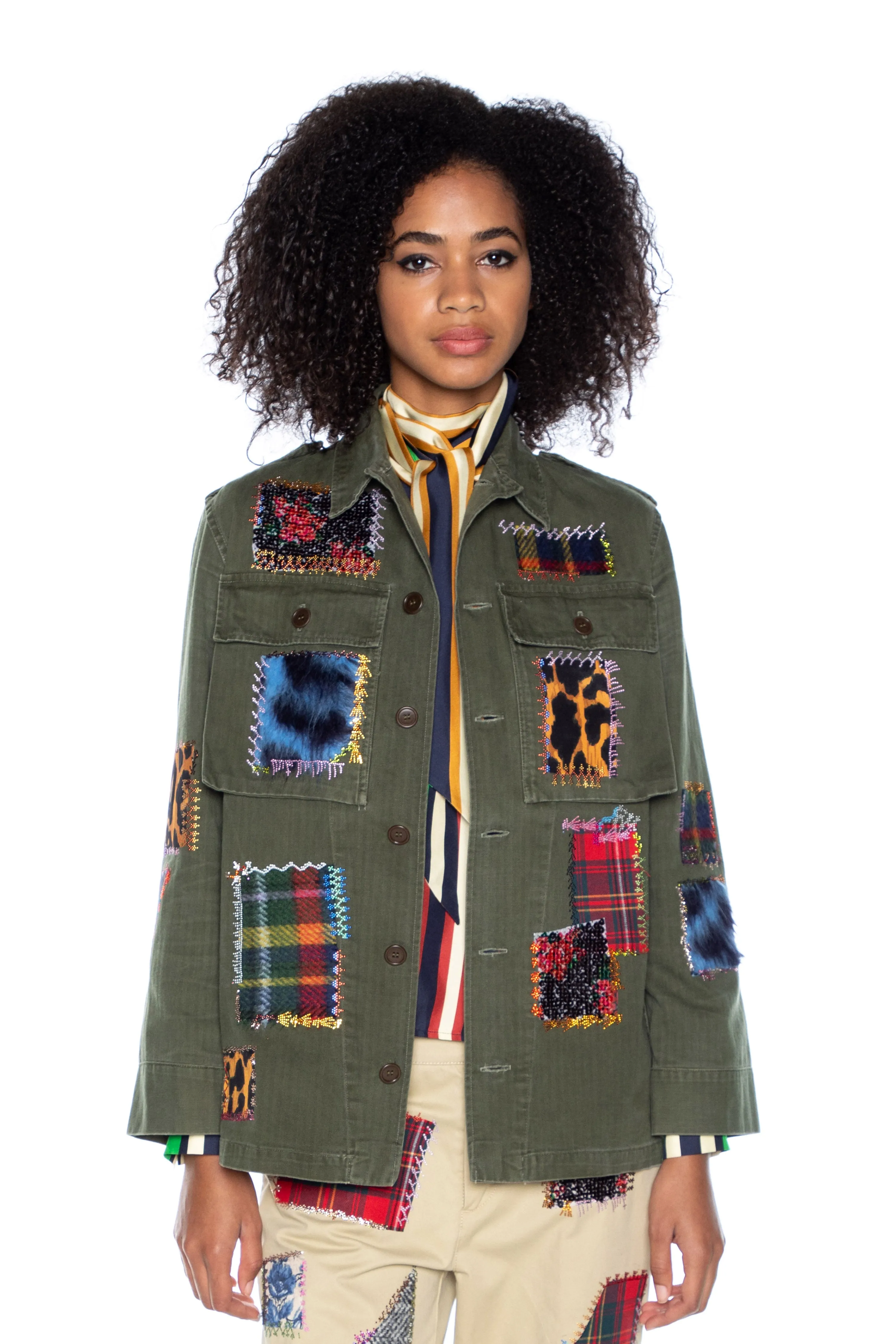 'PATCHWORK' VINTAGE FRENCH MILITARY JACKET