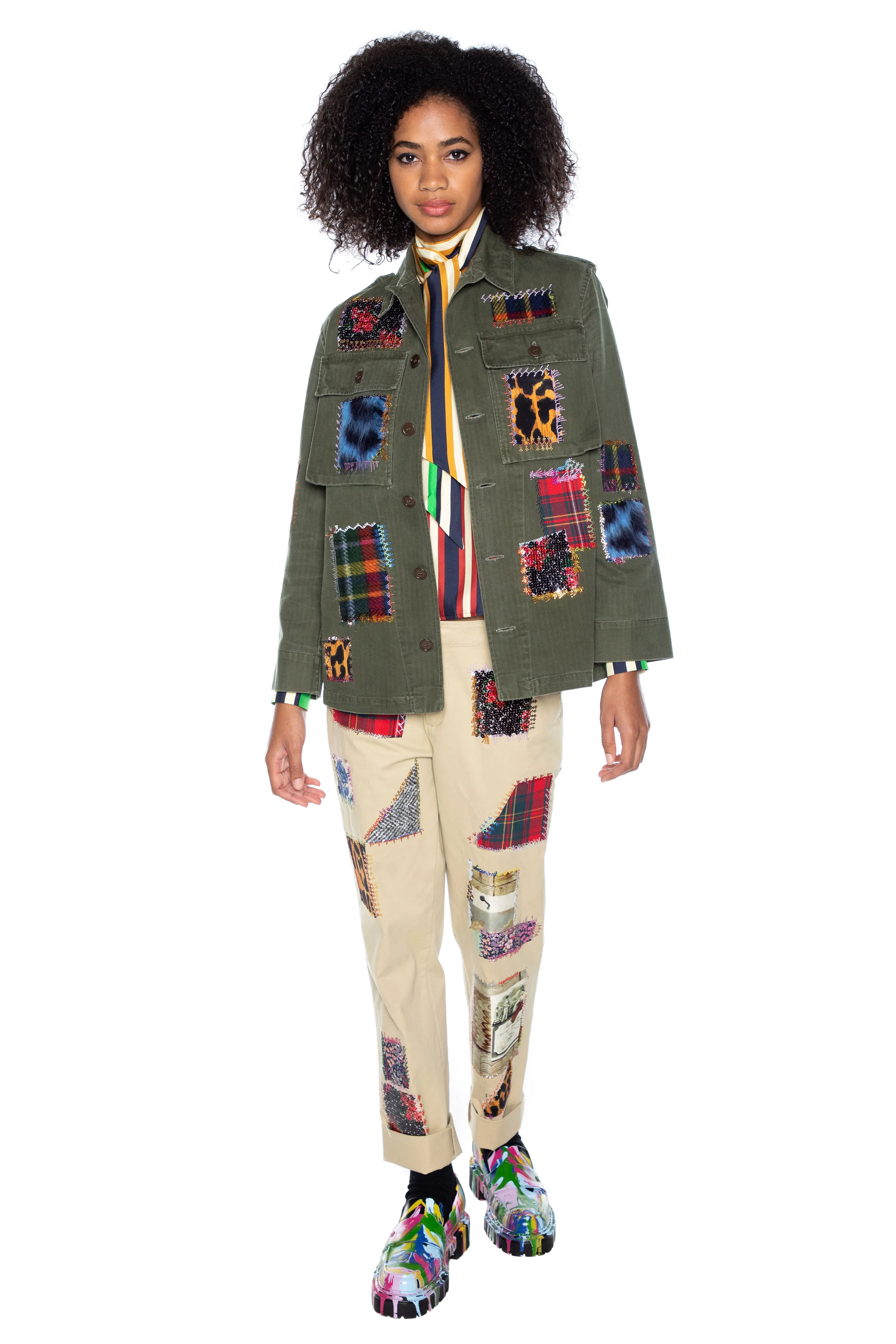 'PATCHWORK' VINTAGE FRENCH MILITARY JACKET