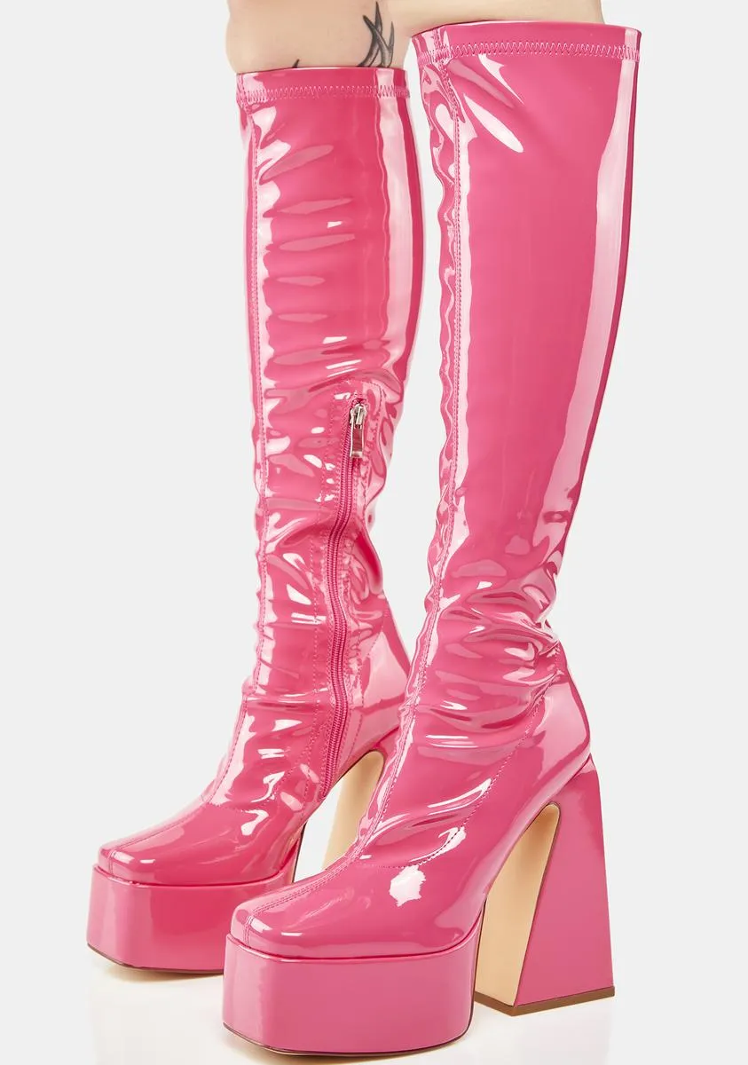 Pink Amani Platform Boots