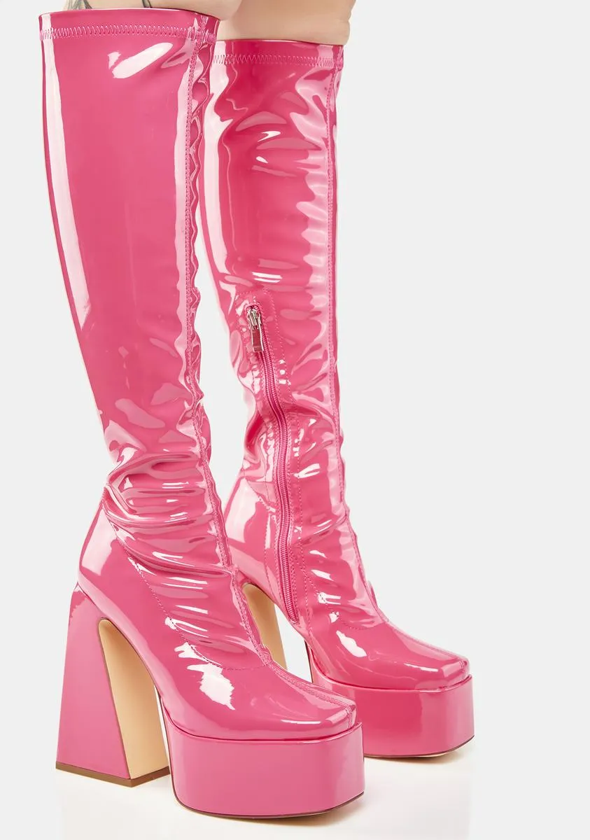 Pink Amani Platform Boots