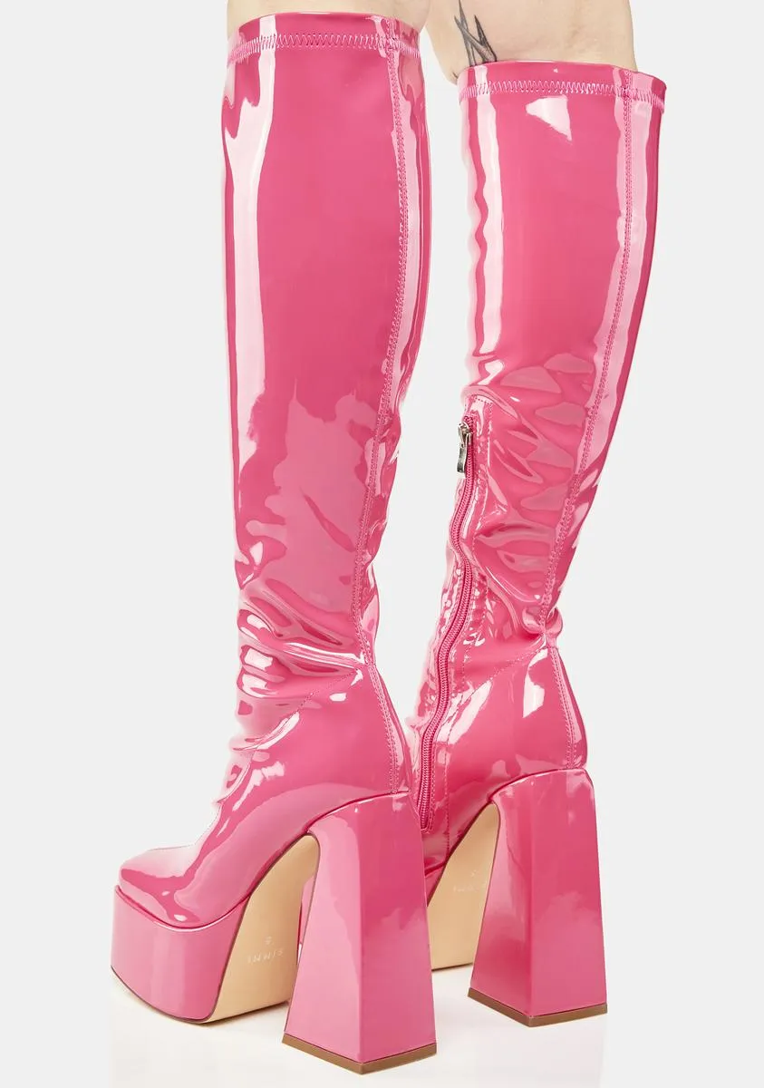 Pink Amani Platform Boots