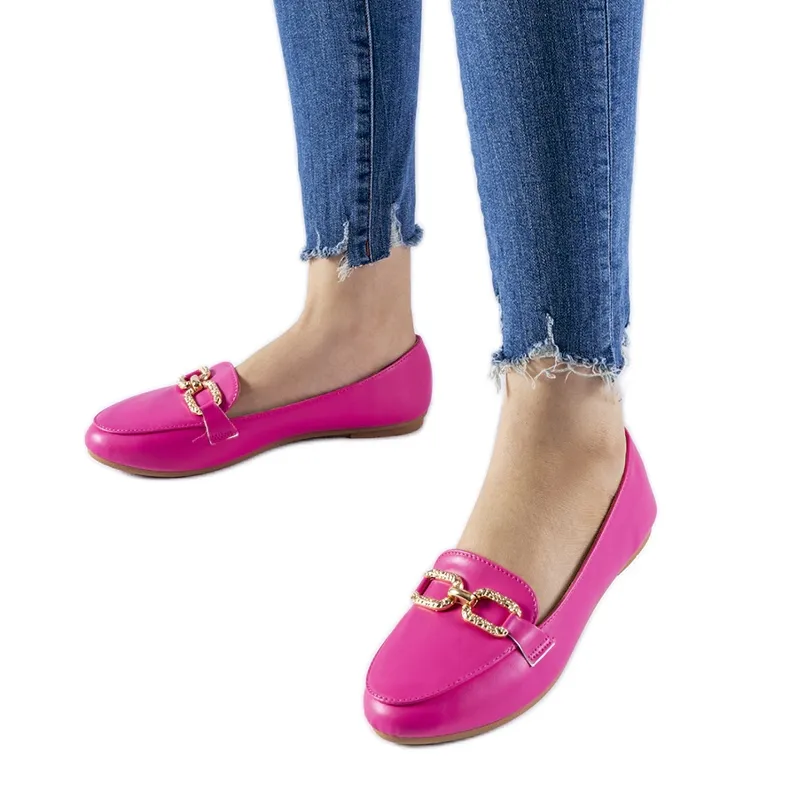 Pink buckle moccasins Sovera