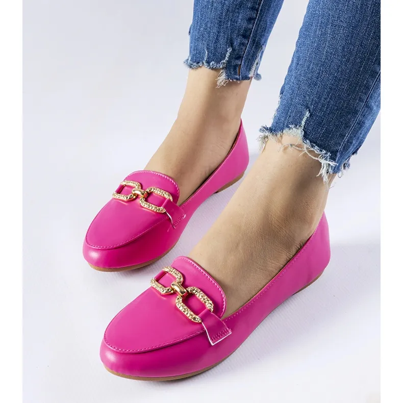 Pink buckle moccasins Sovera