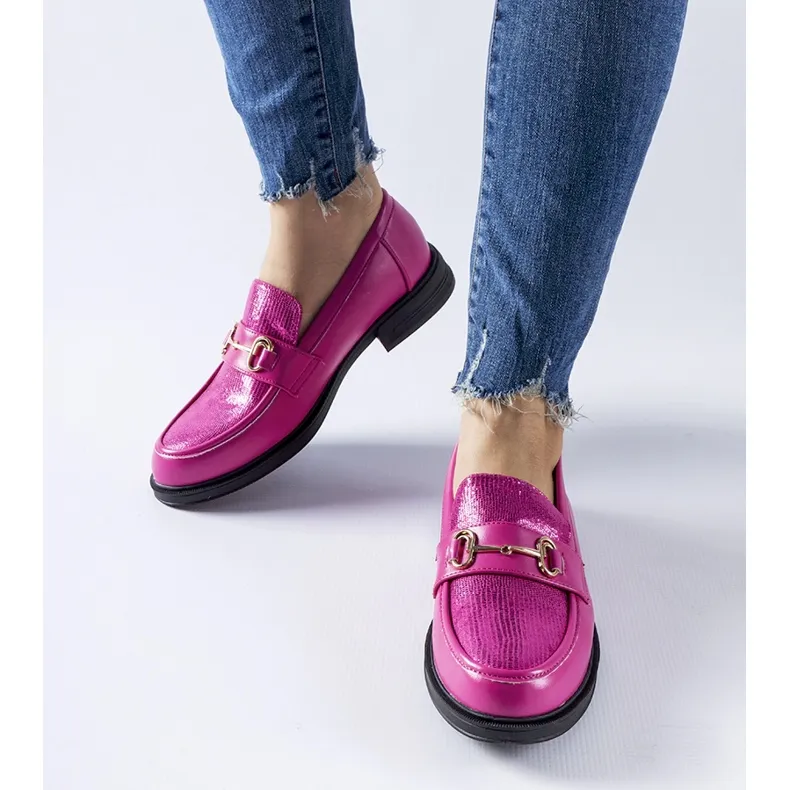 Pink moccasins Gennaro buckle