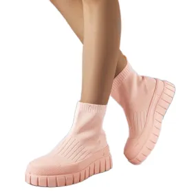 Pink sock sneakers from Searlait