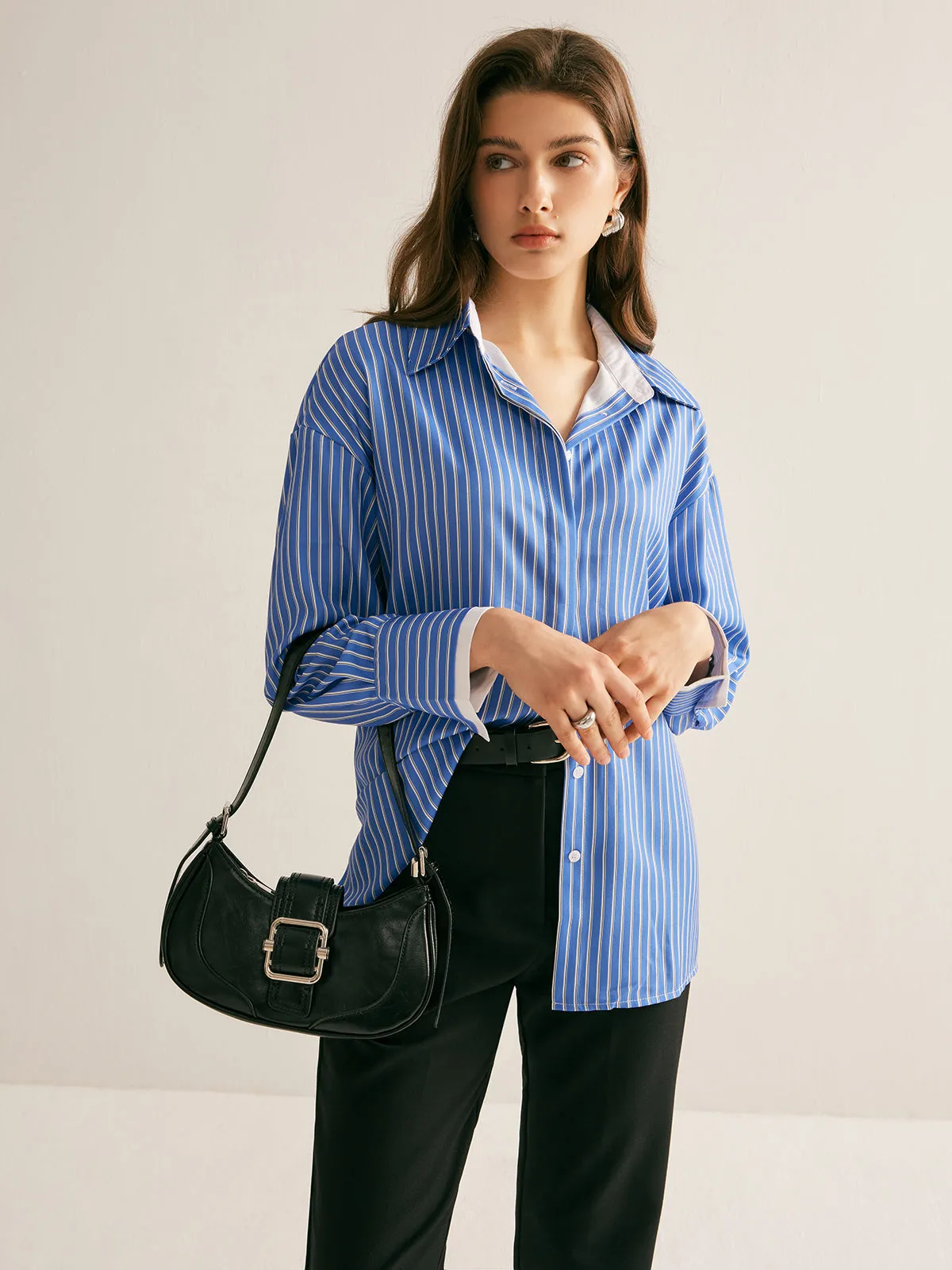 Pinstripe Thin Polo Shirt