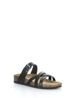 PISCES BLACK Women's Strappy Sandals