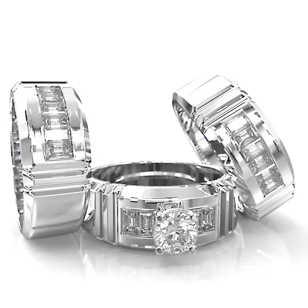 Platinum Wedding Set - 07SS18