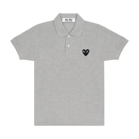 Play Black Polo Shirt  Grey