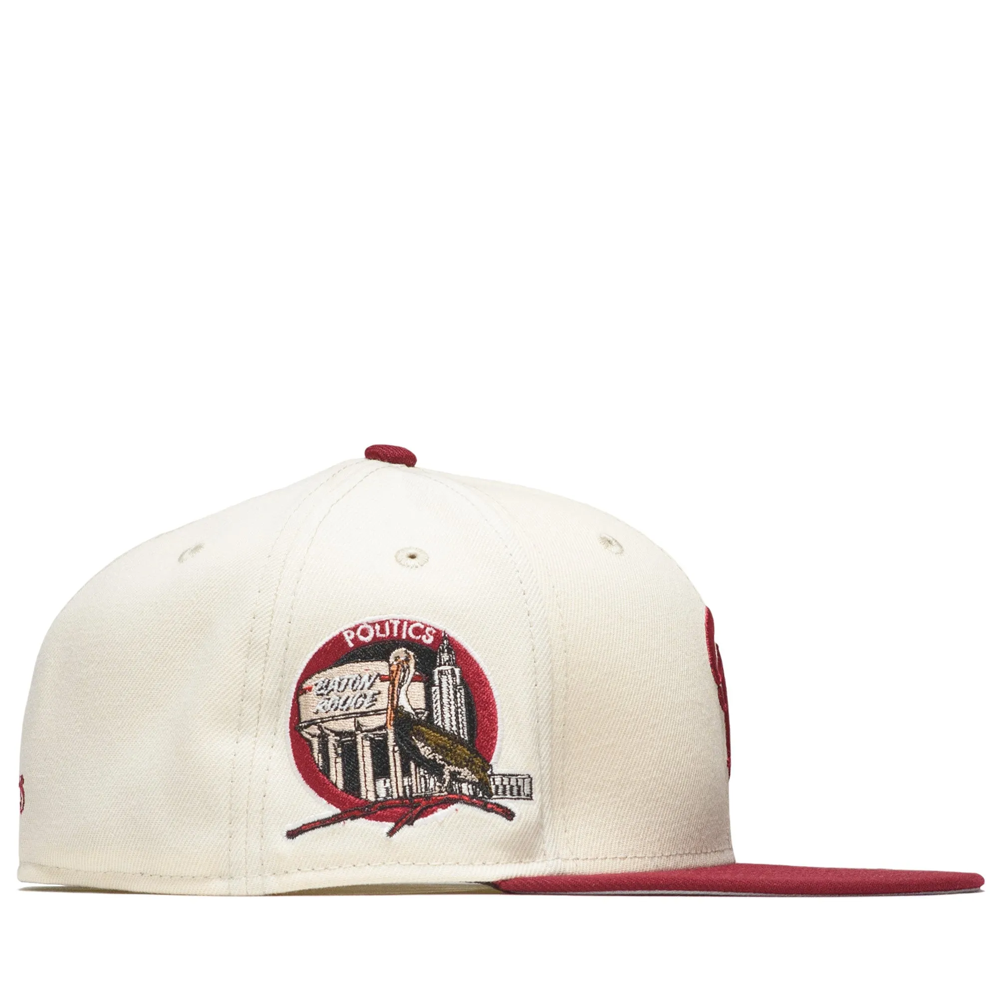 Politics x New Era City Series 59FIFTY Fitted Hat - Cream/Cardinal